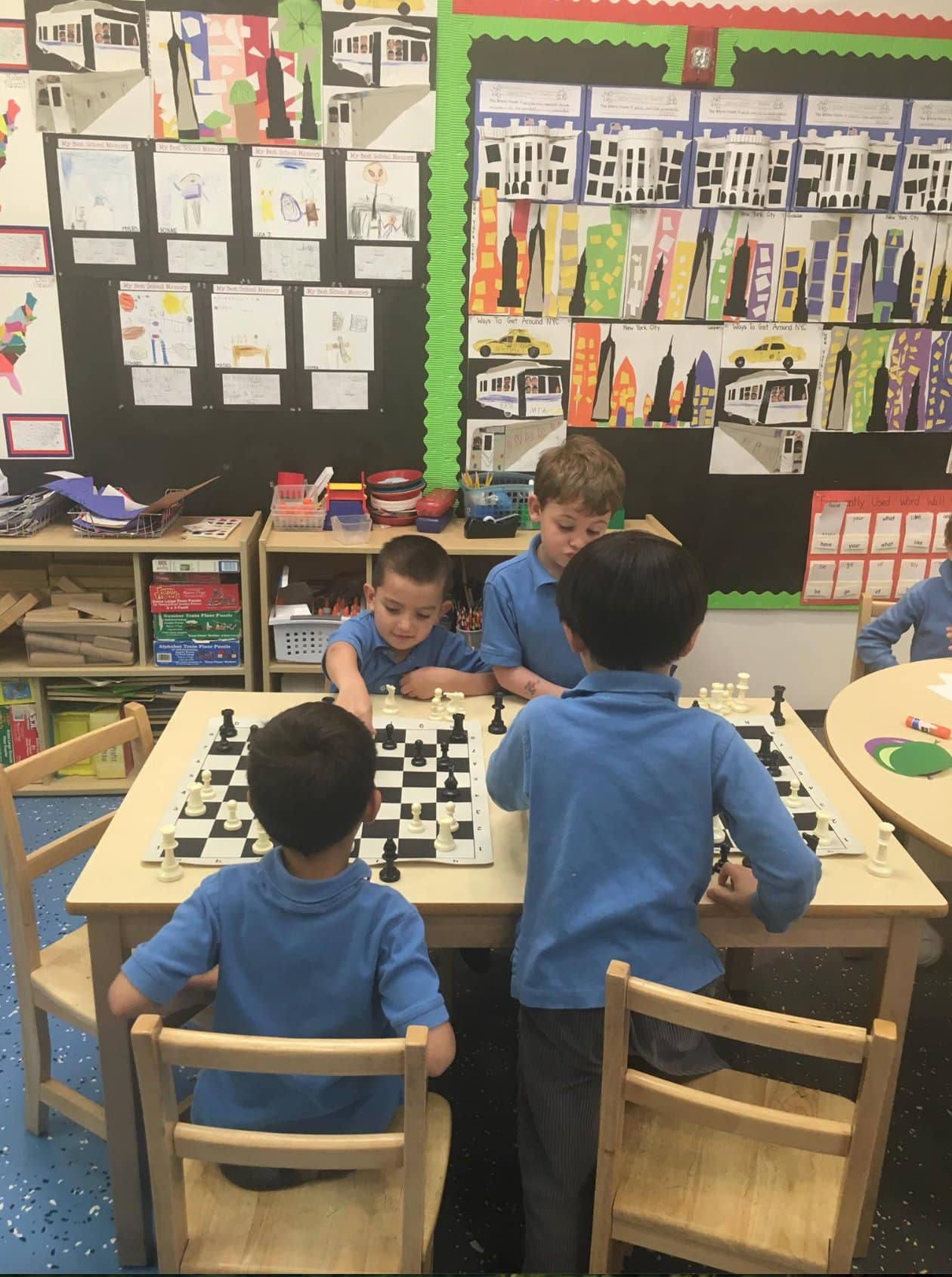 Children playing chess